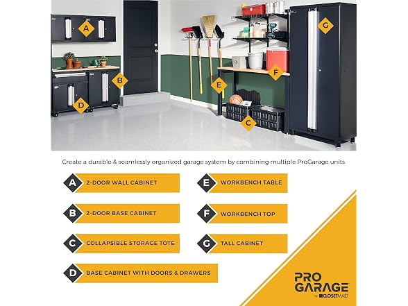 ClosetMaid ProGarage Tall Cabinet, Black - Gallery 6