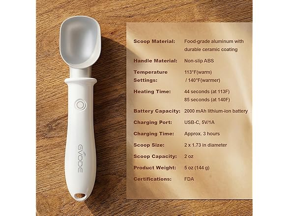 Heated Ice Cream Scoop