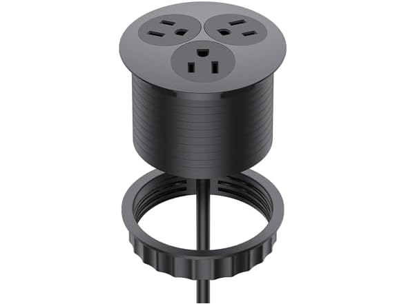 Recessed Power Grommet With 3AC Outlets