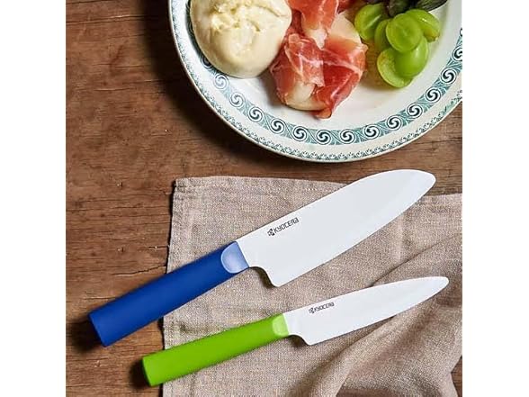 Kyocera 3-PC INNOVATIONwhite Green/White Ceramic Knife Set