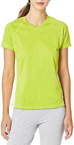 Kanu Surf Women's UPF 50+ Short Sleeved Active Swim Shirt Rash Guard & Workout Top, Lime/White, Small