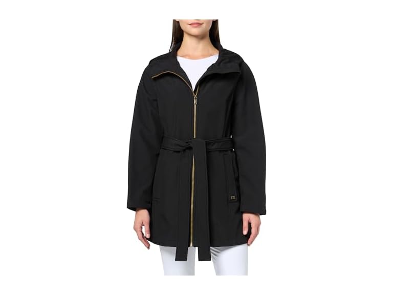 Tommy Hilfiger Women (S) Belted Hooded Raincoat