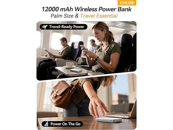 CHUSII Magsafe Portable Charger with Stand