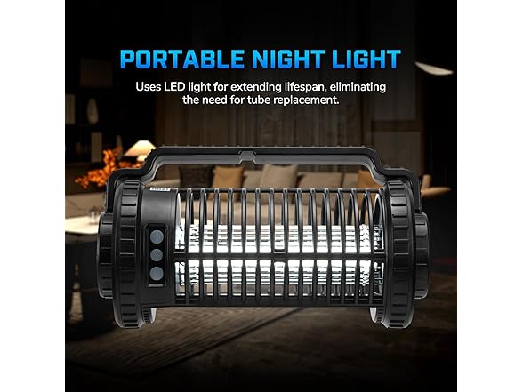 HeptaTree W1221 Portable Solar Powered Bug Zapper