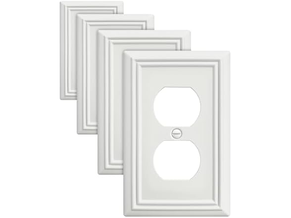 4-Pack Duplex Metal Outlet Cover
