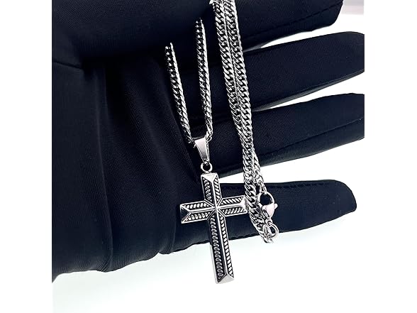 Phuc Minh Stylish Stainless Steel Men's Cross Necklace