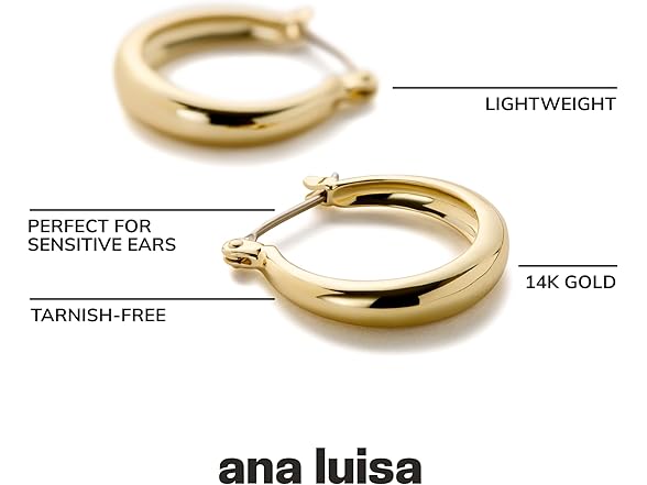 Ana Luisa Plated Hoops