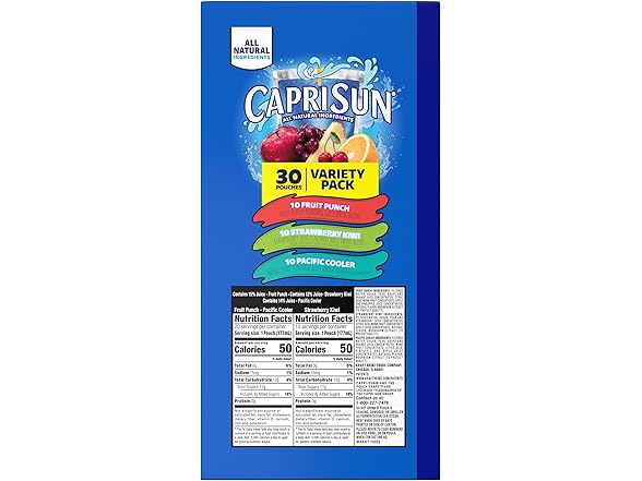 30Pk Capri Sun Flavored with Other Natural Flavor