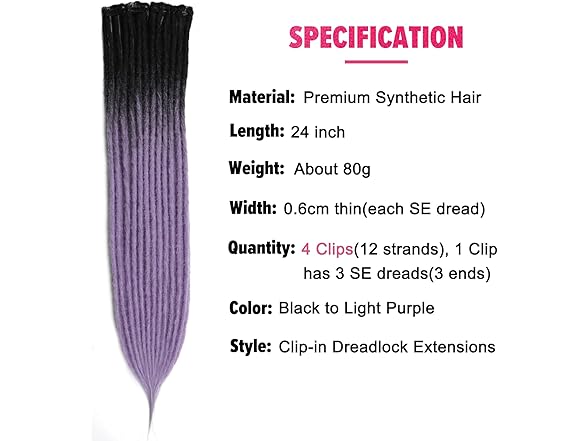 Kyriena Ombre Light Purple ClipIns