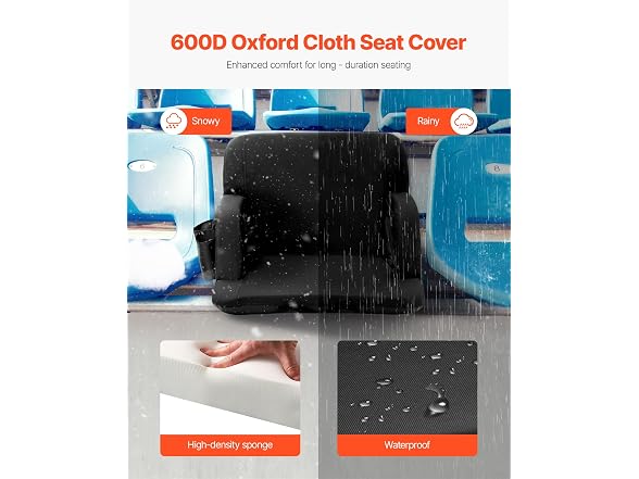 Stadium Seat with Back Support, Wide Bleacher