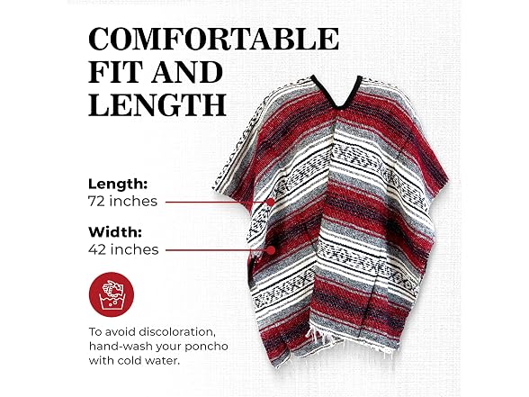Leos Imports Men (OS) Traditional Mexican Ponchos