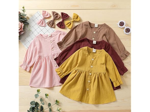 Visgogo Girls (6-12 MOS) Baby Kids Girl Long Dress