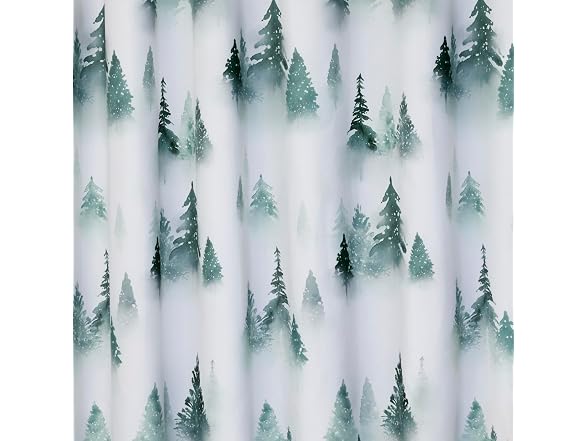 SKL Home Christmas Winter Pines Fabric Shower Curtain