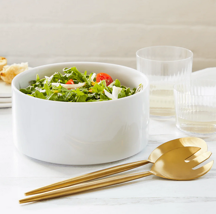 Ar+Cook Glossy Stonware Serving Bowl White - Gallery 2