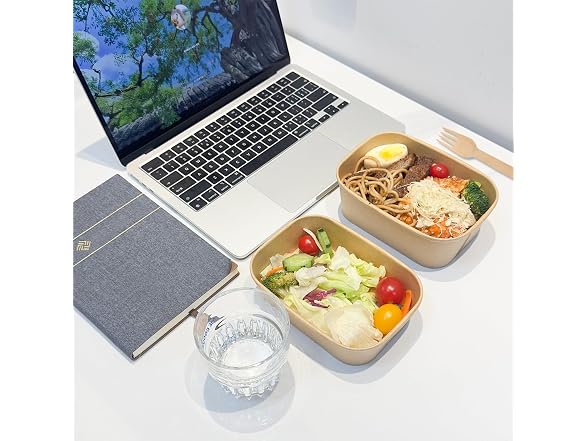 50-Pack 22Oz Kraft Paper Bowls