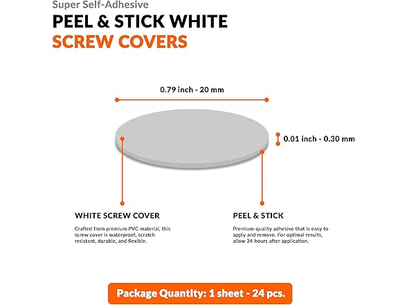 Screw Hole Sticker 24pc Grey 0