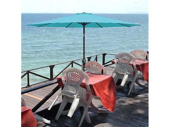 Simple Deluxe Patio Umbrella 9 FT, Turquoise