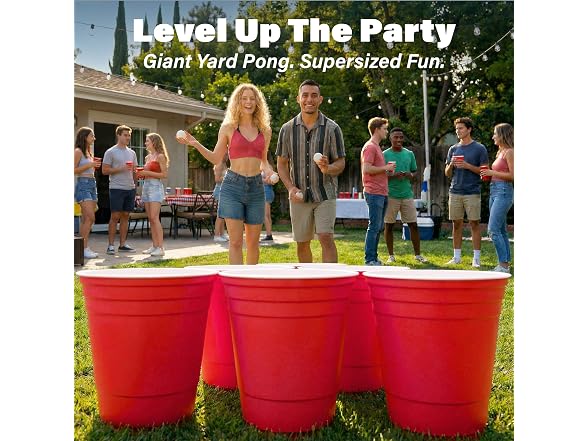 GoPong Giant Yard Pong Outdoor Game