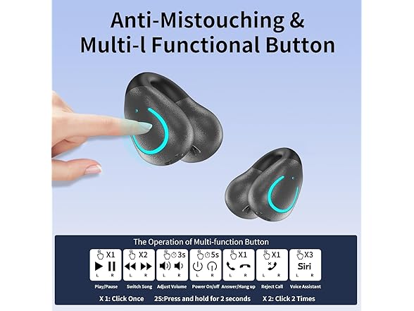 ZIDOXING Open Ear Clip On Headphones