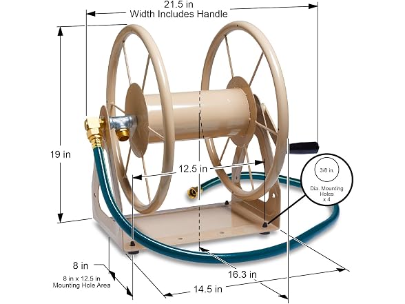 Liberty Garden Steel Garden Hose Reel