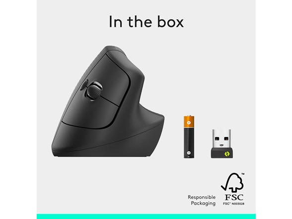 Logitech Lift Vertical Ergonomic Wireless Mouse