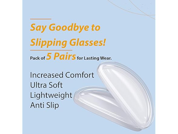  Wikups Eyeglass Nose Pads, 5 Pairs