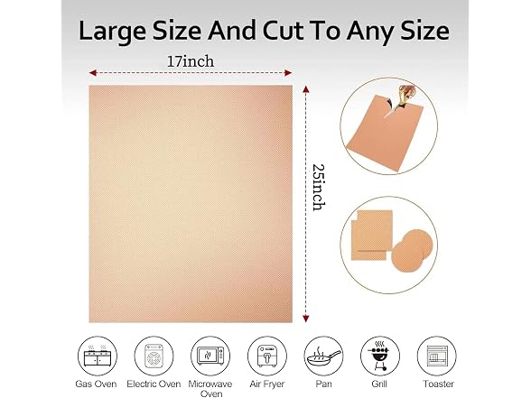 Demiwise XL Thickened Copper Oven Liners for Bottom of Oven | 3 CT