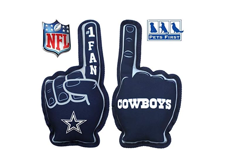 NFL Dallas Cowboys #1 Fan Toy for Dogs & Cats. Best Tough PET Toy with Inner Squeaker