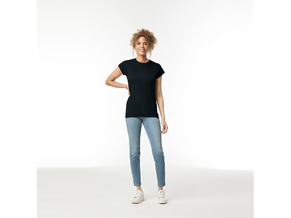 Gildan Women's Tee 2pk M Black
