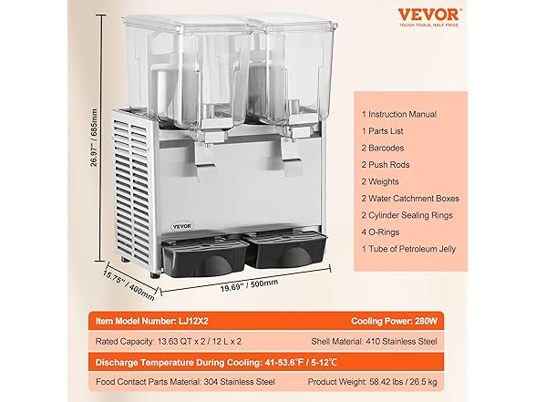 VEVOR Commercial Beverage Dispenser