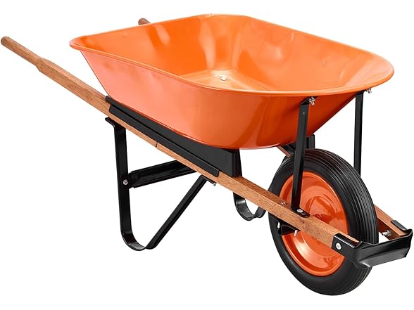 VEVOR Wheelbarrow Cart, 5 Cu. Ft.