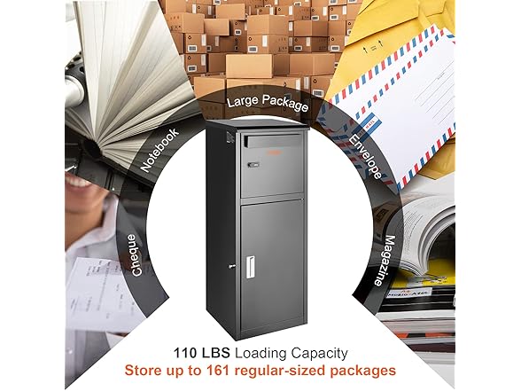 VEVOR Package Delivery Boxes for Outside 16.2"x15.8"x44"