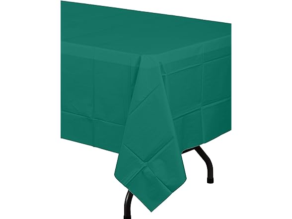 Exquisite Dark Green plastic table cover