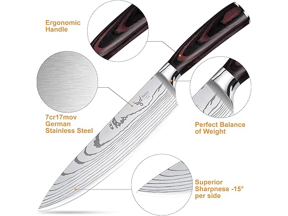 Bekhic Chef Knife - CKnife Pro Kitchen Knife 8-Inch