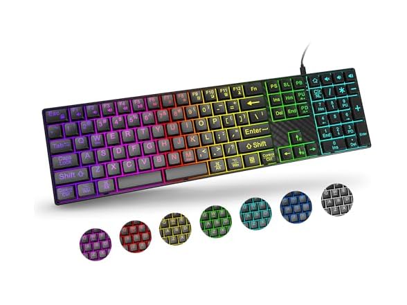 Large Print RGB Backlit Keyboard