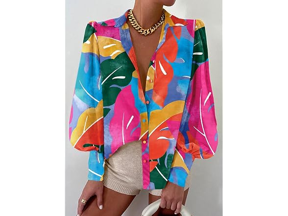 Evaless Women (XL) Long Sleeve Shirt Spring V Tops