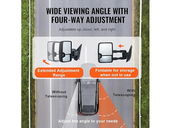 Towing Mirrors, Left & Right Pair Set 2007-2014