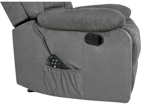 Relaxzen Massaging Rocker Recliner, Gray
