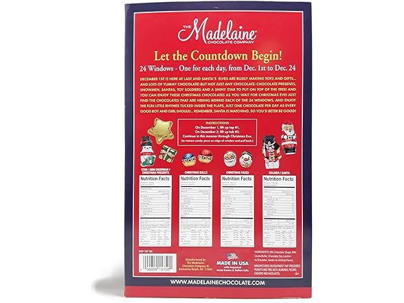 THE MADELAINE CHOCOLATE COMPANY Madelaine Chocolate Ad