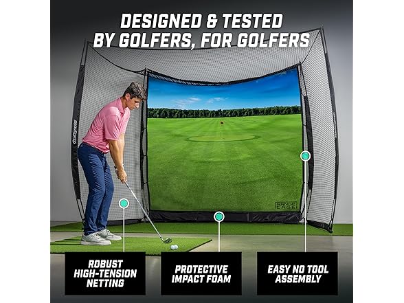 GoSports Range Cage 10 x 8 ft Golf Hitting Net
