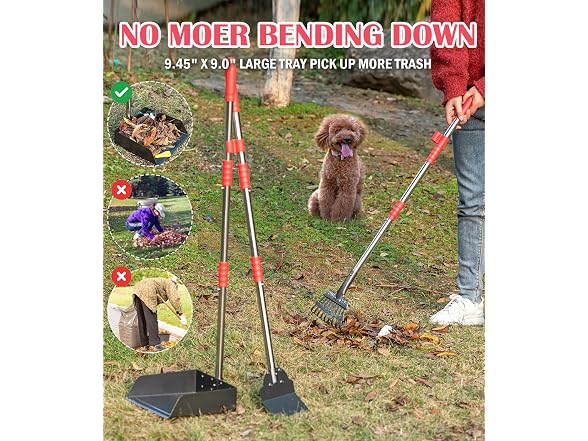 Stainless Pooper Scooper Rake & Spade