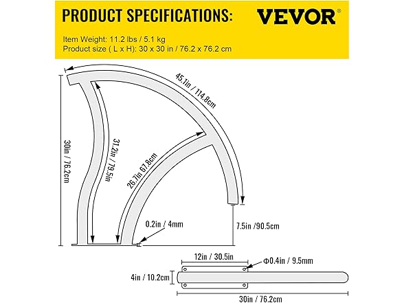 VEVOR Pool Handrail
