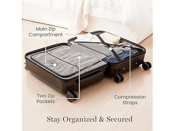 Martha Stewart The Bedford 3 Piece Rolling Luggage Set