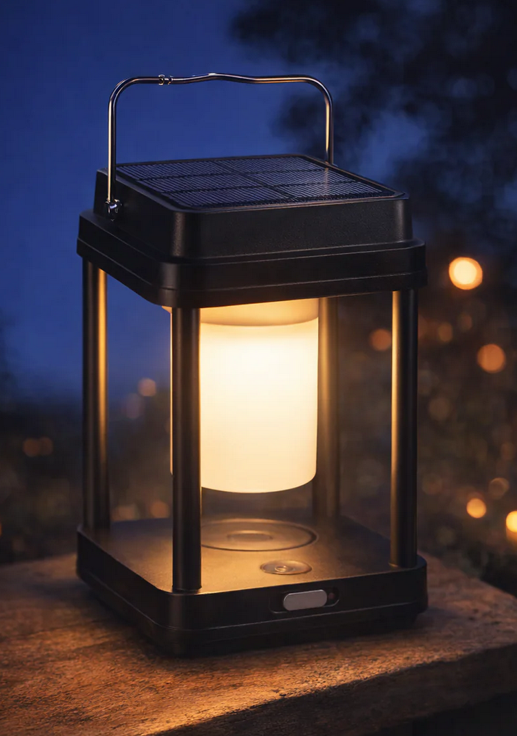 Hakol Outdoor Solar Garden Light Black Square - Gallery 4