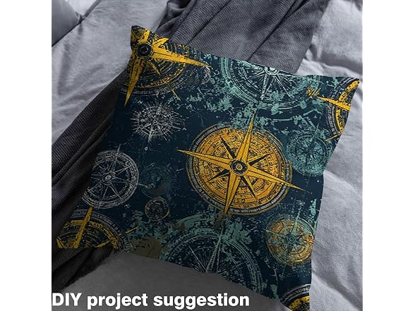 Castle Fairy Compass Print Fabric by The Yard