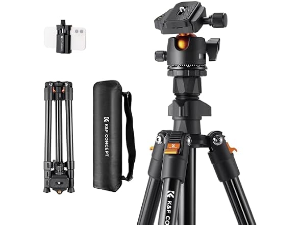 K&F Concept 64 inch/163cm Camera Tripod,