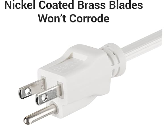 Clear Power 6ft 3 Outlet HD Flat Plug Ext Cord 14/3