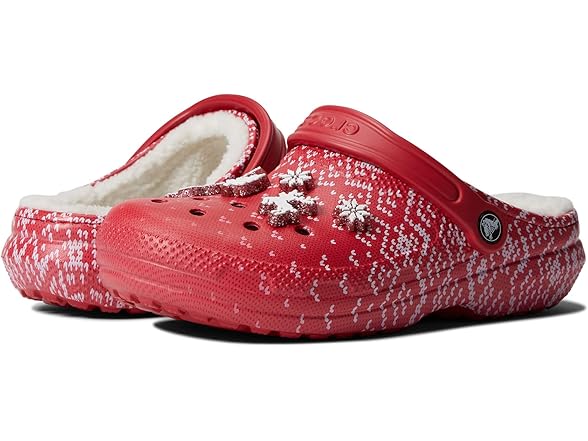 Crocs Classic Lined Holiday Charm Clog