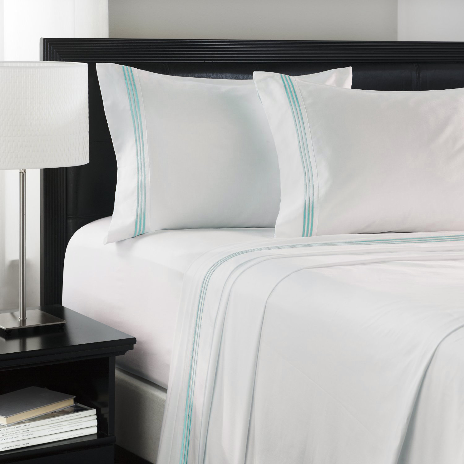 Luxury Home 3 Lines Microfiber Sheet Set - Gallery 13