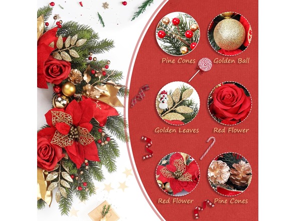 TISEMENT Christmas Wreaths for Front Door